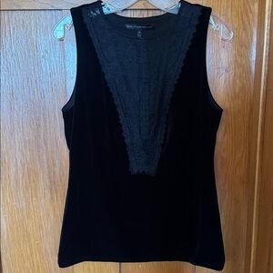 White House Black Market Black Velvet Tank Top